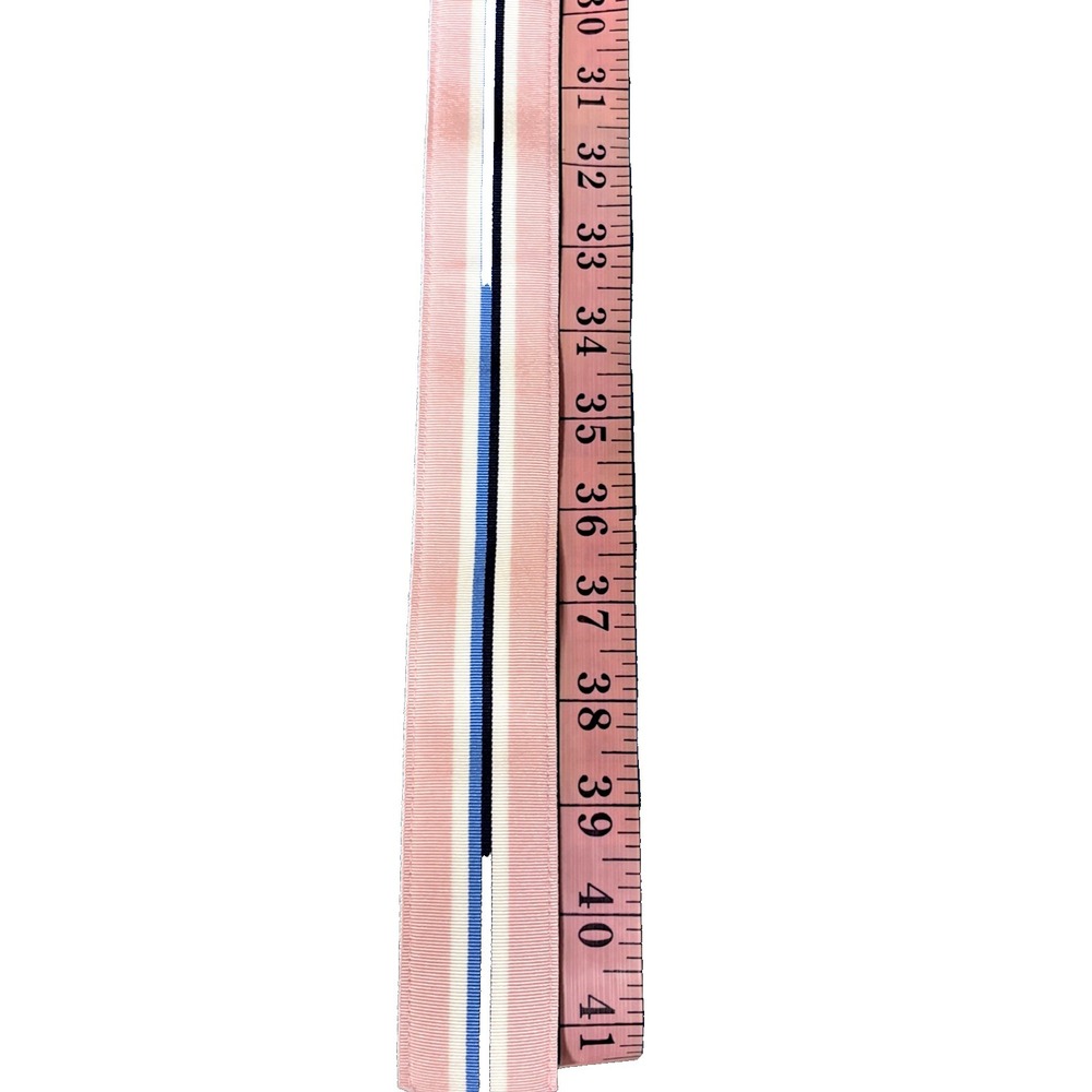 VTG Polo Ralph Lauren RL67 Fabric Belt  Pink Blue Stripe USA Made Preppy - Picture 2 of 8